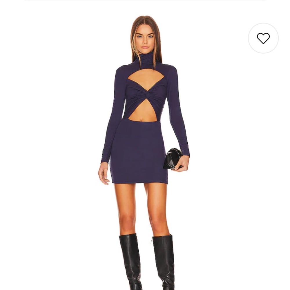 Karly Cutout Dress in Navy Blue
